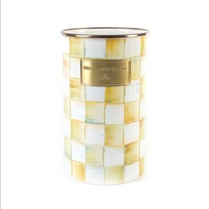 FINAL PRICE - Mackenzie Childs Parchment Check Enamel Utensil Holder